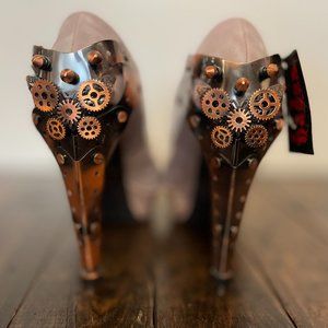 Pink Steampunk Goth Heels Size 10